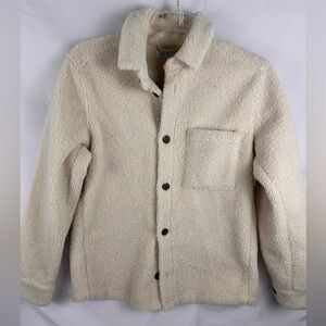 Zara Womwns  Off-White Sherpa Shacket